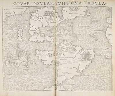 Kuzey Amerika Haritası, Nova Adaları, Sebastian Munster by Sebastian Munster