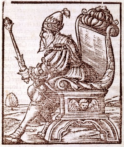 Qubilai (Kubilai Khan, Moğol Yuan hanedanlığının (1215-1294) ilk imparatoru - S. Munster tarafından “” Cosmographia” da. Paris by Sebastian Munster