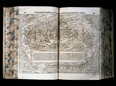 Venedik, Cosmographia'dan çizim, Sebastian Munster (1488-1552), gravür, 31x22 cm, H. Petri baskısı, Basel by Sebastian Munster