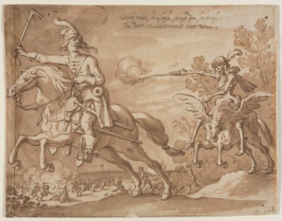 Uçan Şövalyeyi Kovalayan At Sırtında Ölüm, 1631. by Sebastian Vrancx