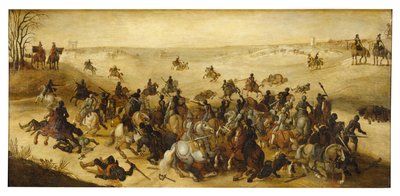 Leckerbetken Savaşı (panel üzerine yağlıboya) by Sebastian Vrancx