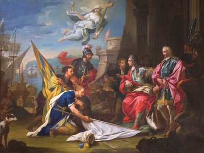 Büyük usta Marcantonio Zondadari türk standartlarını teslim aldı by Sebastiano Conca