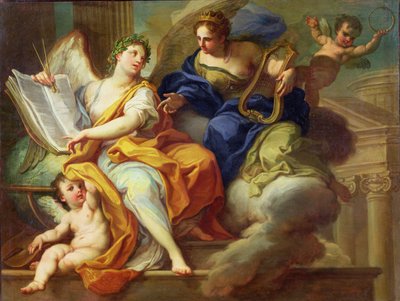 Urania ve Erato by Sebastiano Conca