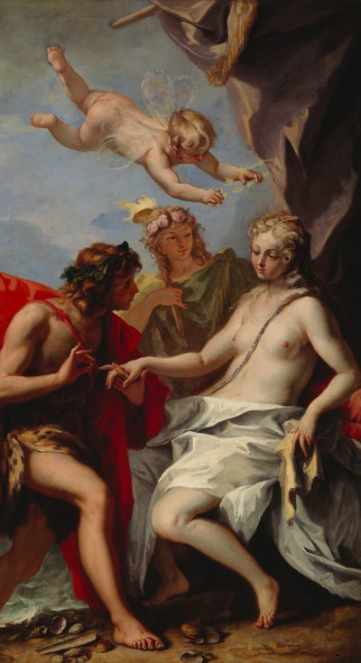 Bacchus ve Ariadne (tuval üzerine yağlıboya) by Sebastiano Ricci
