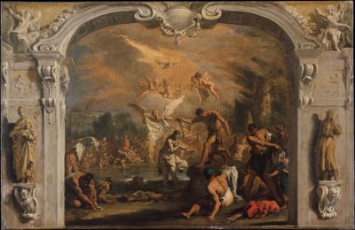 İsa'nın Vaftizi, c.1713-14 (tuval üzerine yağlıboya) by Sebastiano Ricci