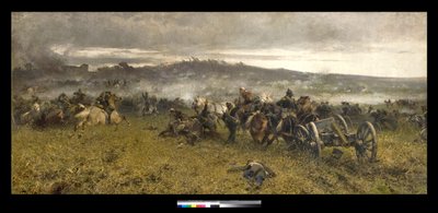 San Martino Savaşı sırasında topçu, 1887 by Sebastiano de Albertis