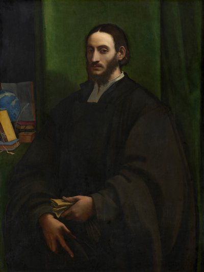 Bir Hümanistin Portresi, c.1520 (panel üzerine yağlıboya, suntaya aktarılmış) by Sebastiano del (c.1485-1547) Piombo