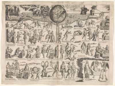 Bu dünya aptallarla dolu bir kafes gibi Questo Mondo è come una gabbia de matti (nesne üzerindeki başlık) by Sebastiano di Re