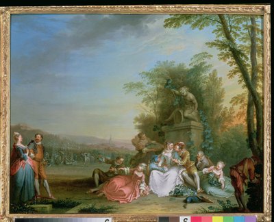 The Grape Harvest, c.1750 (panel) (pair to 87638) by Sebastien II Le Clerc