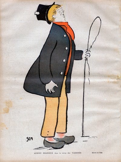 Albert Jules Dumont (1862-1932), Varietes dergisinde bulvar tiyatrosu ve operet oyuncusu Albert Brasseur - SEM