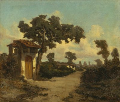 Floransa civarında, Serafino De Tivoli (1825-1892), tuval üzerine yağlı boya, 31x37 cm by Serafino de Tivoli
