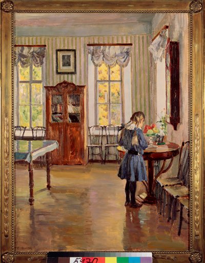 Bir Evde - Tablo Sergei Arsenyevich Vinogradov (1869-1938), tuval üzerine yağlı boya by Sergei Arsenevich Vinogradov