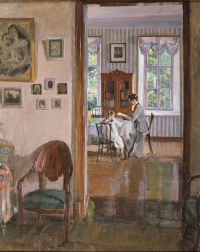 Bir evde, 1910 by Sergei Arsenevich Vinogradov