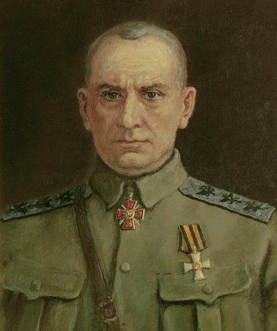 Yüce Hükümdar ve Rus Amiral A. Kolçak (1874-1920) (tuval üzerine yağlı boya) by Sergei Varlenovich Pen