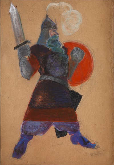 Opera için kostüm tasarımı Altın Horoz, N. Rimsky-Korsakov by Sergei Vasilievich Malyutin