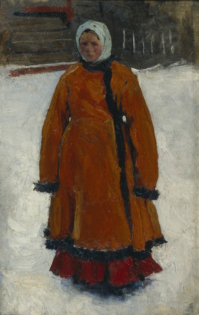Kırmızı Kürk Mantolu Kız, 1903-1906 by Sergej Vasilevic Ivanov