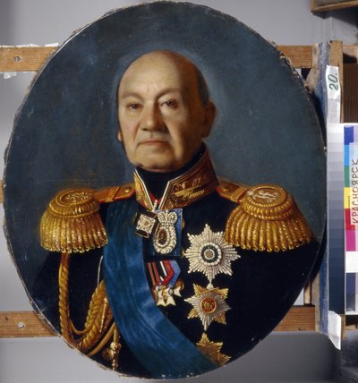 Portre du Kont Arseny Andreyevich Zakrevsky (Arseni Andreyevich Zakrevski) (1783-1865). Peinture de Sergey (Sergei, Serguei) Konstantinovich Zaryanko (Zarianko) (1818-1870), huile sur toile, 1848 yılı. Art russe 19e siecle, classicisme. Devlet V. Suriko by Sergey Konstantinovich Zaryanko