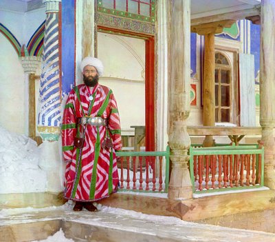 Resmi kıyafetli Buhara Emirliği bakanı, c. 1910 (fotoğraf) by Sergey Prokudin Gorsky