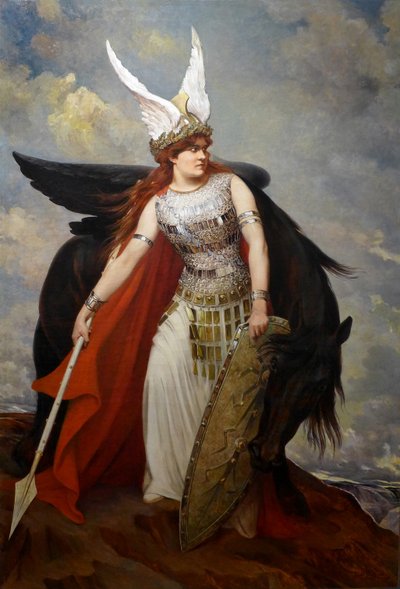 Valkyrie, 20. Yüzyıl (tuval üzerine yağlı boya) by Servais Joseph Detilleux
