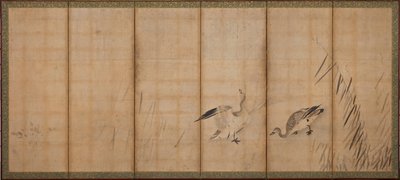 İki kaz ve ot, Muromachi dönemi, 16. yüzyılın ortaları. by Sesson Shukei