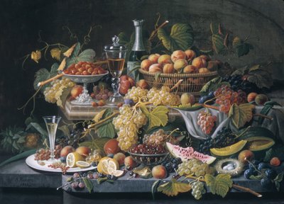Natürmort: Meyve, 1855. by Severin Roesen