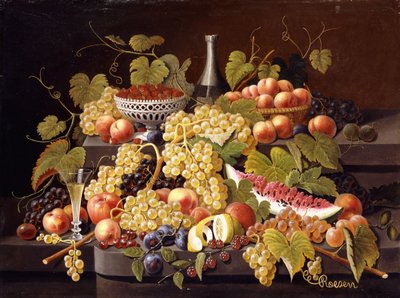 Meyve ve Şampanya ile Natürmort, by Severin Roesen