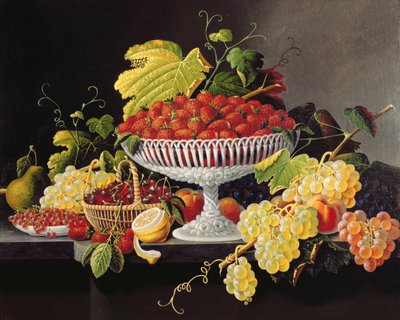 Çilekli Natürmort (tuval üzerine yağlıboya) by Severin Roesen