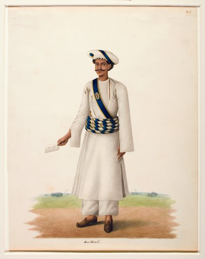 Harkarah, harfli, c.1846 (kağıt üzerinde opak klozet) by Shaik Muhammad Amir of Karraya