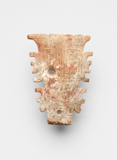 Maske şeklinde kolye, c.1300-c.1050 M.Ö. by Shang Dynasty Chinese School