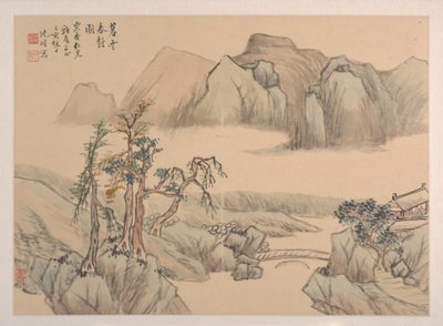 Manzara, 1827 tarihli. by Shen Zhuo