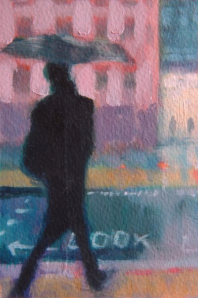 18.01 Köşk, 2015 (kart üzeri yağlı boya) by Sheri Gee
