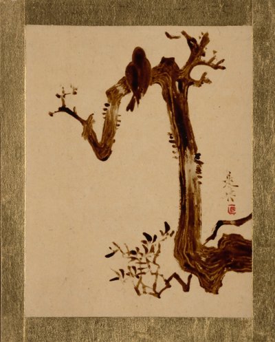 Ağaçta Karga. by Shibata Zeshin