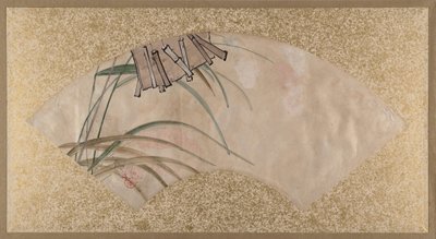 Çiçekler pembe ve beyaz ve Yapraklar, Klaketler, 19. yüzyılın sonlarında. by Shibata Zeshin