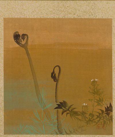 Mevsimsel Temalar Albümünden Yaprak: Karda Kuşlar, 1847. by Shibata Zeshin