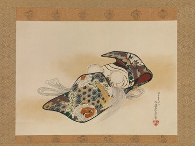 Noh Maskesi: Okina, 1879 tarihli. by Shibata Zeshin