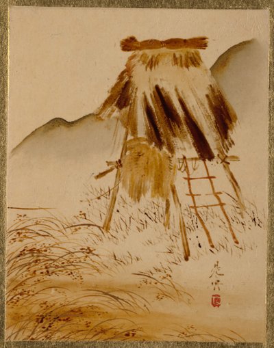 Pirinç Kurutma Çerçevesi. by Shibata Zeshin