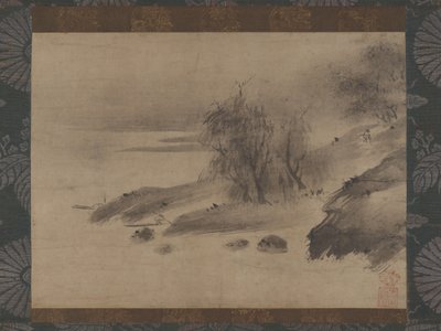 Mürekkep Manzara Suiboku sansui zu, 15. yüzyılın başları ile 16. yüzyılın başları. by Shinso Soami