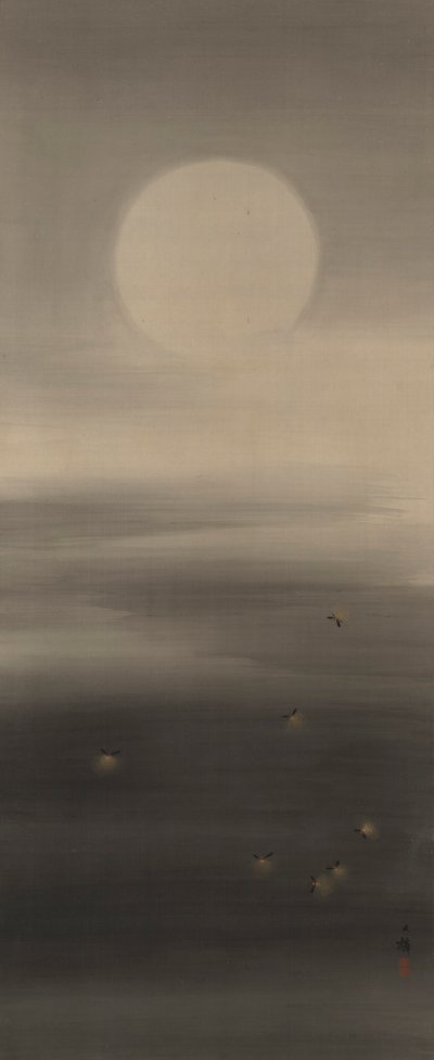 Ay Işığında Yedi Ateş Böceği by Shiokawa Bunrin