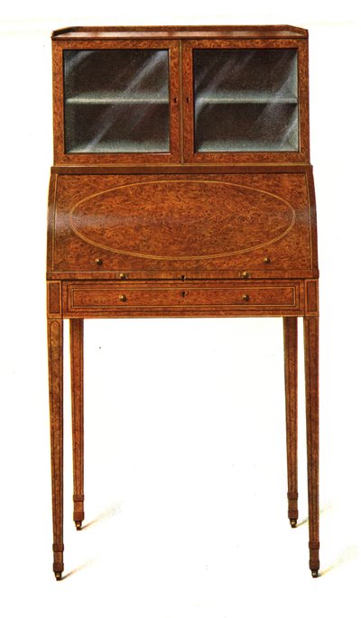 Amboyna-ahşap Yazı Dolabı. 1908. by Shirley Charles Llewellyn Slocombe