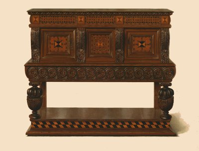 Ceviz ve meşe ayakta büfe, 1904 by Shirley Charles Llewellyn Slocombe
