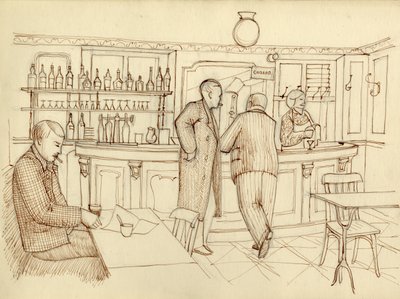 Kafe sahnesi, Paris, Fransa, c1951. by Shirley Markham