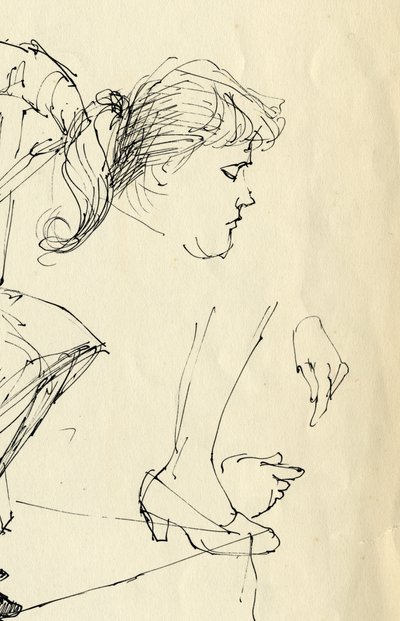 Baş, eller ve ayak detayı, 1953. by Shirley Markham