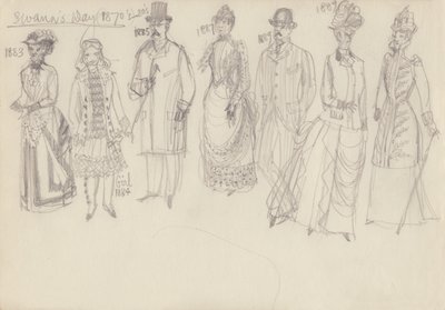 Tarihsel kostüm, c1950. by Shirley Markham