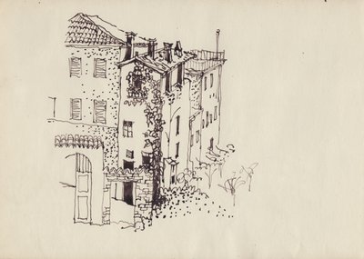 Tavan arası çatılı ev, İtalya, 1950. by Shirley Markham