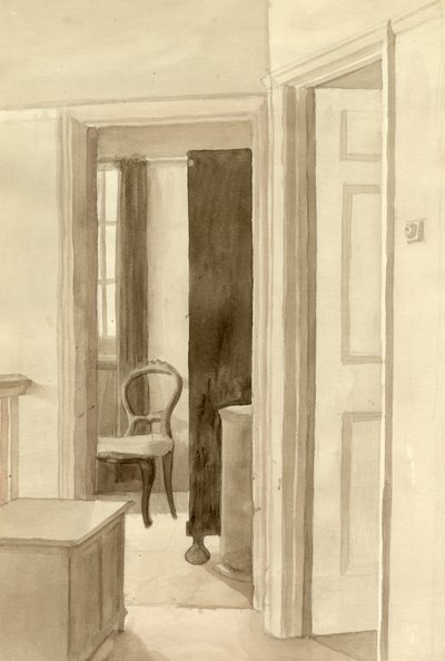 Sandalyeli iç mekan, c1950. by Shirley Markham