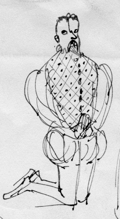 Dönem kostümlü adam, c1950. by Shirley Markham