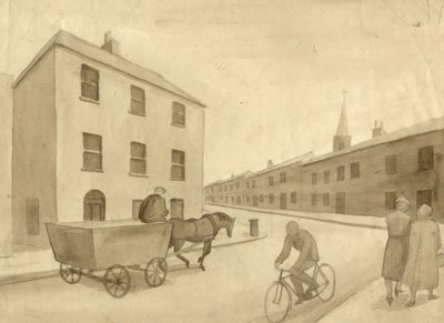 Tek renkli sokak sahnesi, 1951. by Shirley Markham