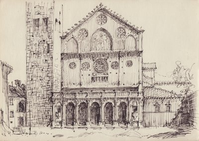Romanesk kilise, İtalya, c1950. by Shirley Markham