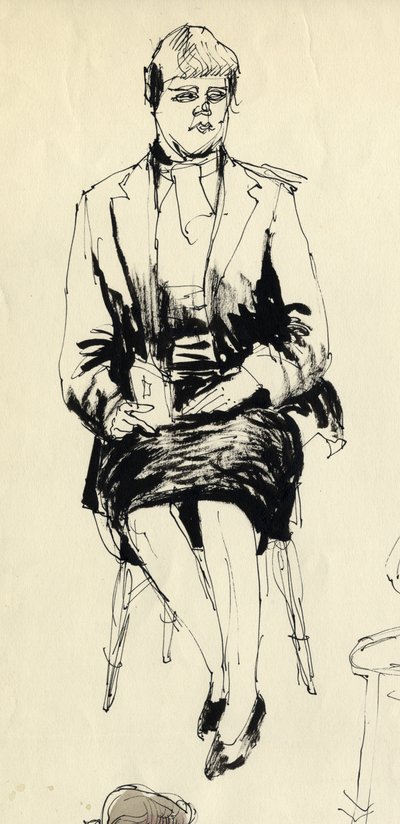 Oturan kadın, 1953. by Shirley Markham
