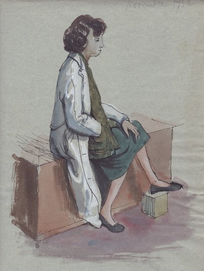 Beyaz önlüklü kadın, 1952. by Shirley Markham